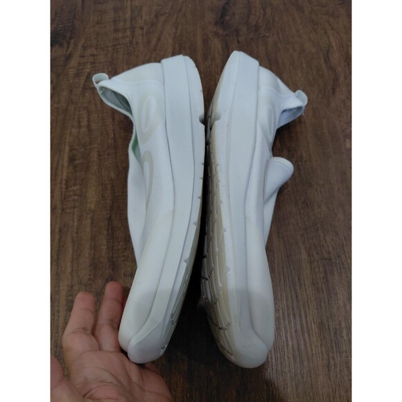 Oofos OOmg eeZee Low Mens Size 11.5 Slip-On Shoes Knit White Recovery White main image 4